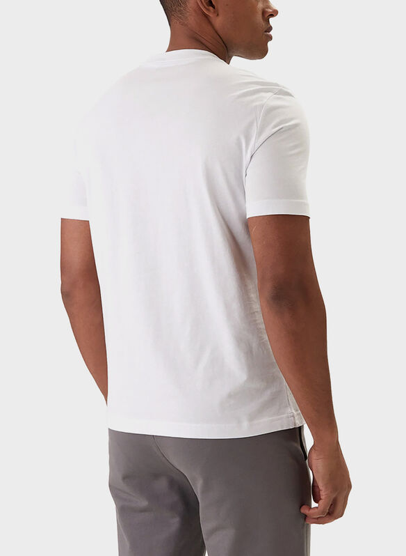 T-SHIRT GIROCOLLO VISIBILITY IN JERSEY DI COTONE, U0002 WHT, medium