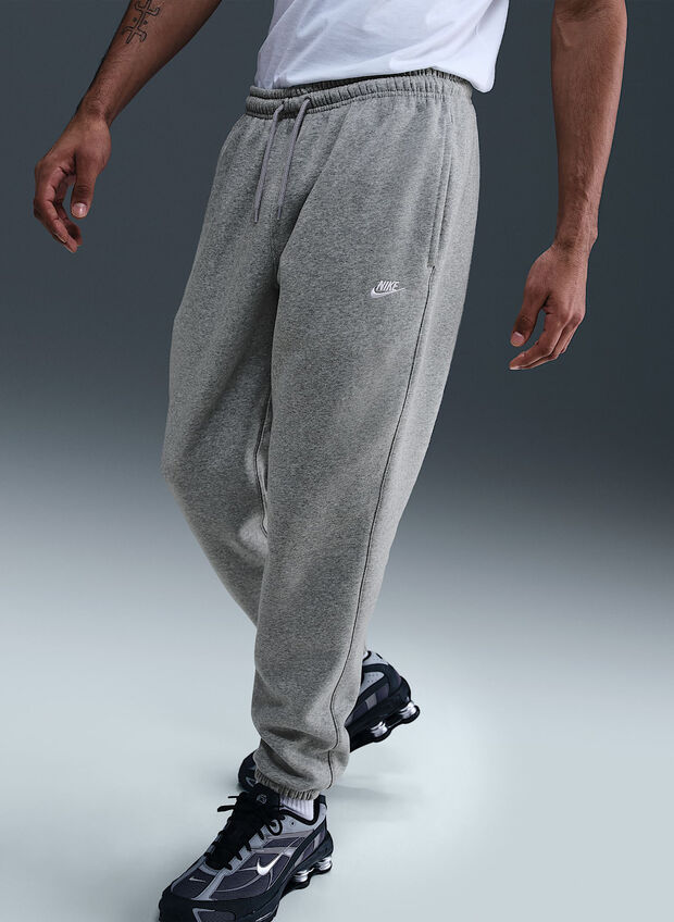 PANTALONE IN FLEECE SPAZZOLATO CON BORDI, 063 GREY, large