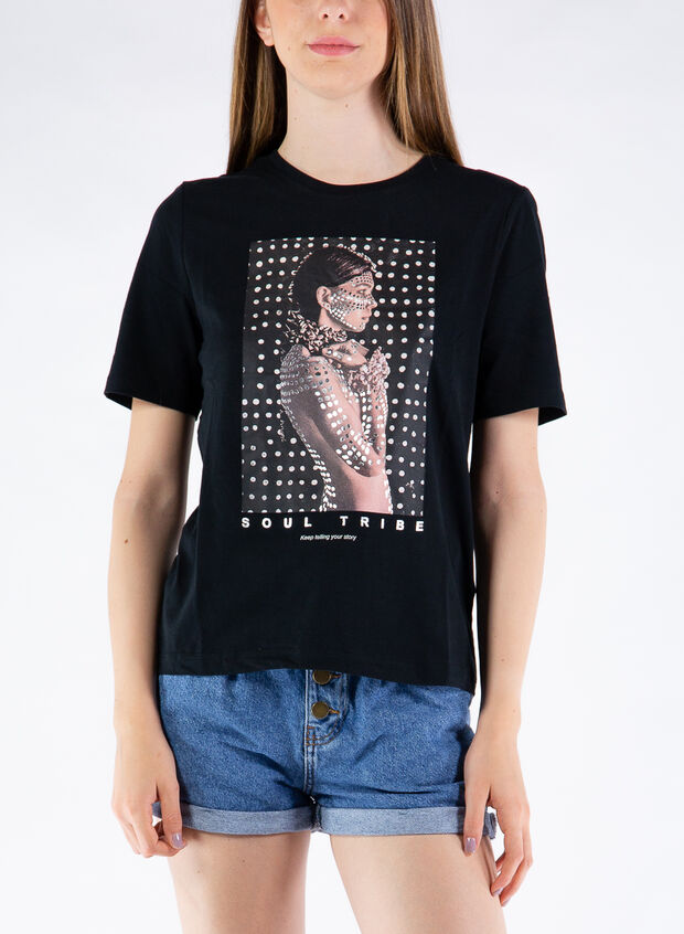 T-SHIRT SALLY PHOTO, BLK, large