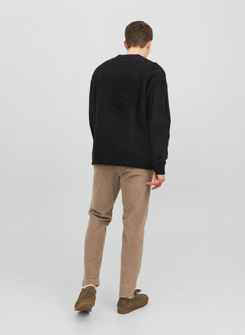 MAGLIONE GIRO VILLERAY TRECCE, BLACK, small