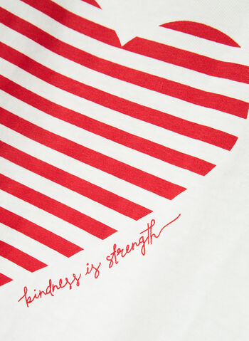 T-SHIRT A MANICA CORTA CON CUORE STAMPATO BAMBINA, , small