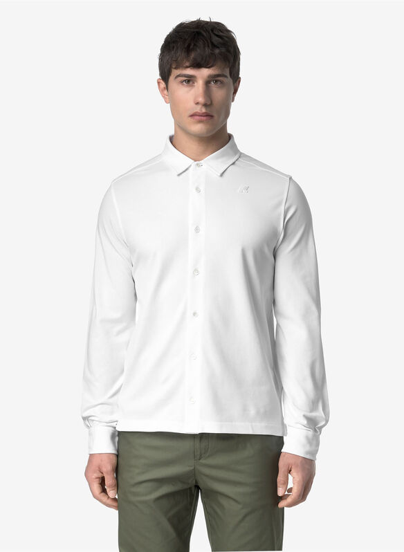 CAMICIA TIMOTHEE PIQUE,  001 WHT, medium