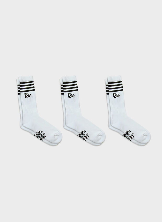 CALZA 3 PAIA STRIPE CREW UNISEX, , large