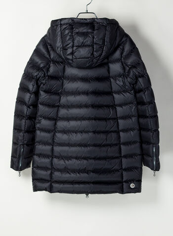 PIUMINO A TRAPEZIO CON CAPPUCCIO, 99BLK, small