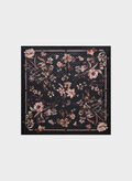 FOULARD CON STAMPA FLOREALE, BLA BLK, thumb