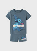 COMPLETO T-SHIRT + SHORT STITCH LITTLE JUNIOR, BLUE MIRAGE, thumb