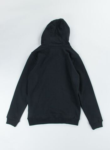 FELPA CON CAPPUCCIO CHIUSO CLASSIC RAGAZZO, 023 BLK, small