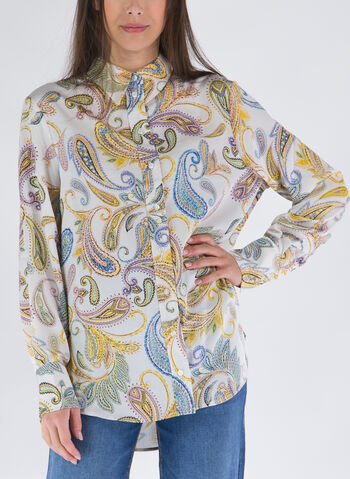CAMICIA STAMPA CACHEMIRE, P05S WHT, small