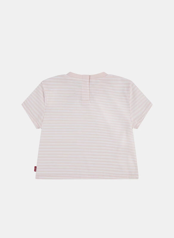 T-SHIRT RIGATA INFANT, AKR WHTPINK, medium