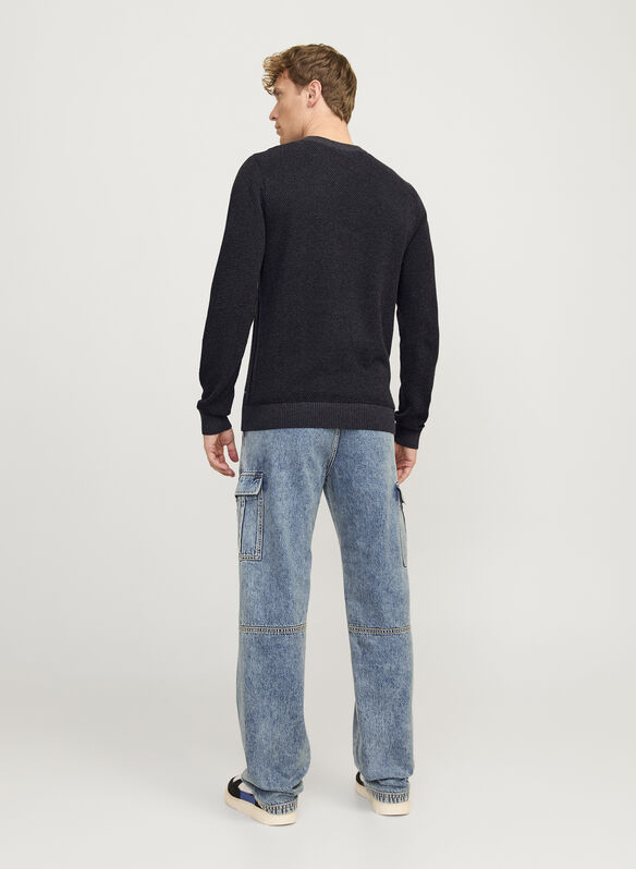MAGLIONE GLOBE, DARK GREY MELANGE DARK GREY MELANGE, medium