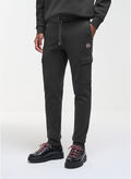 PANTALONE CARGO STYLE FELPA, 99 BLK, thumb