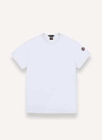 T-SHIRT LOGATA IN COTONE, 01 WHT, small