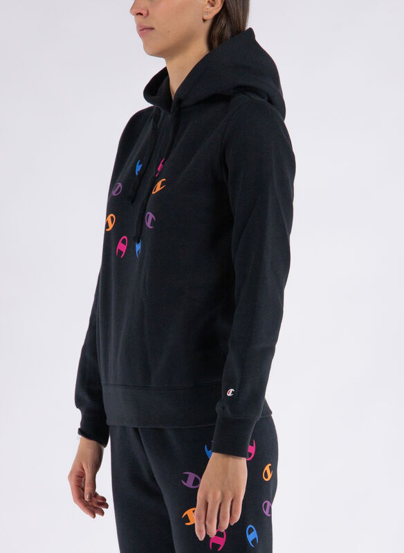 FELPA GRAPHIC SHOP CON CAPPUCCIO, KK001 BLK, medium