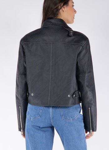 GIACCA IN PELLE SINTETICA, BEH BLK, small
