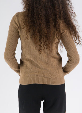 MAGLIONE TRICOT SCOLLO BARCA, CAMMELLO, small