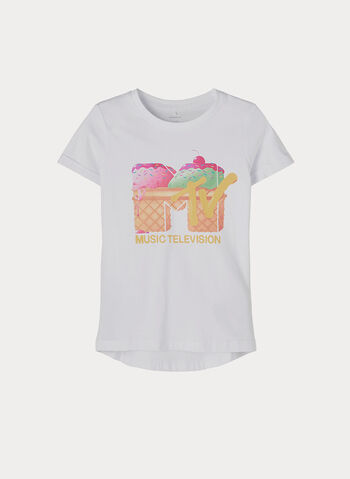 T-SHIRT STAMPA MTV BAMBINA, BRIGHT WHT, small