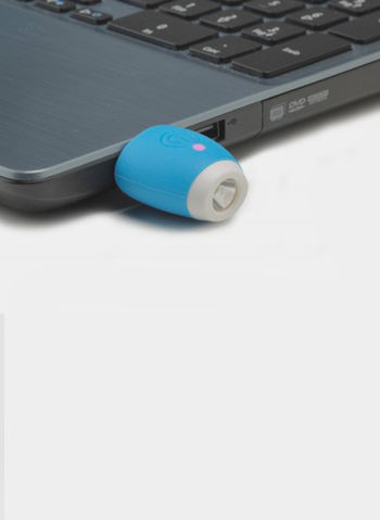 MINI LAMPADA AKU SILICONE RICARICABILE, BLUE, small