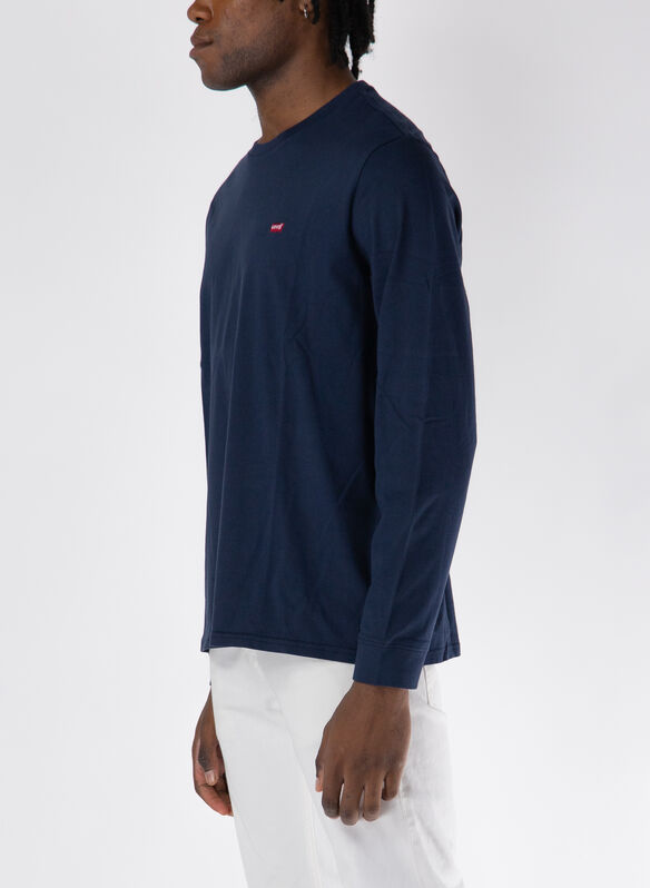 T-SHIRT LONG SLEEVE MICRO LOGO, 0001 NVY, medium