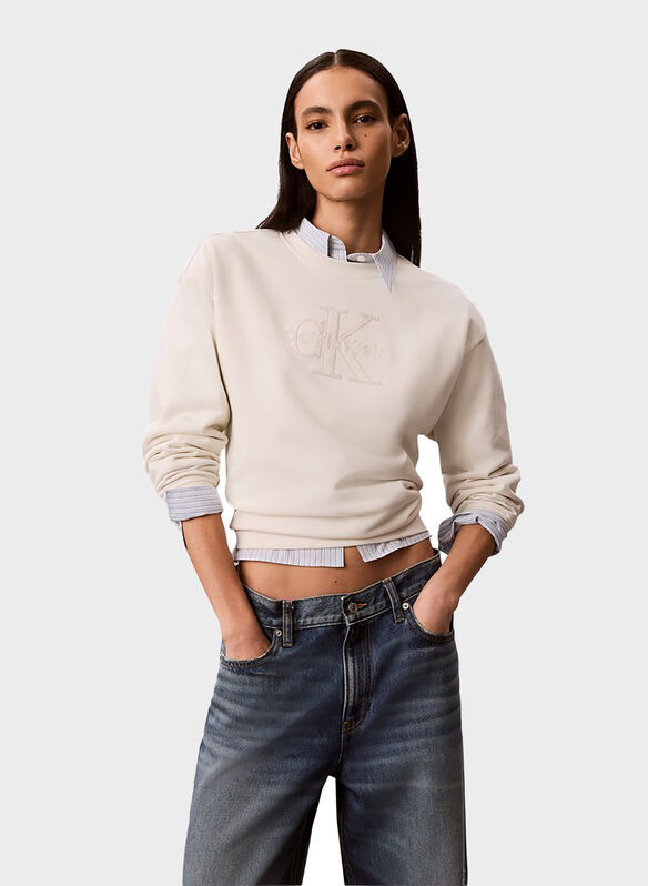 FELPA MONOLOGO RICAMO, YAS PANNA, medium