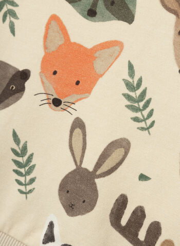 FELPA ORVAN STAMPA ANIMAL BIMBO, SUMMER SAND PANNA, small