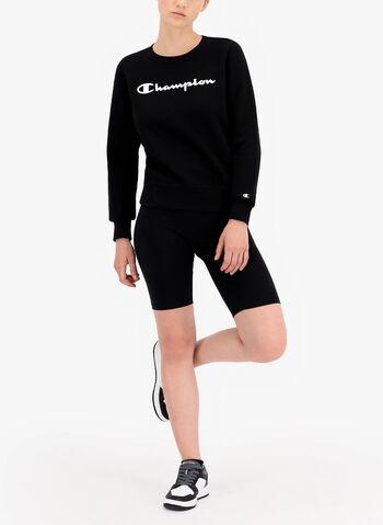 FELPA CON LOGO ESTESO STAMPATO, KK001BLK, small