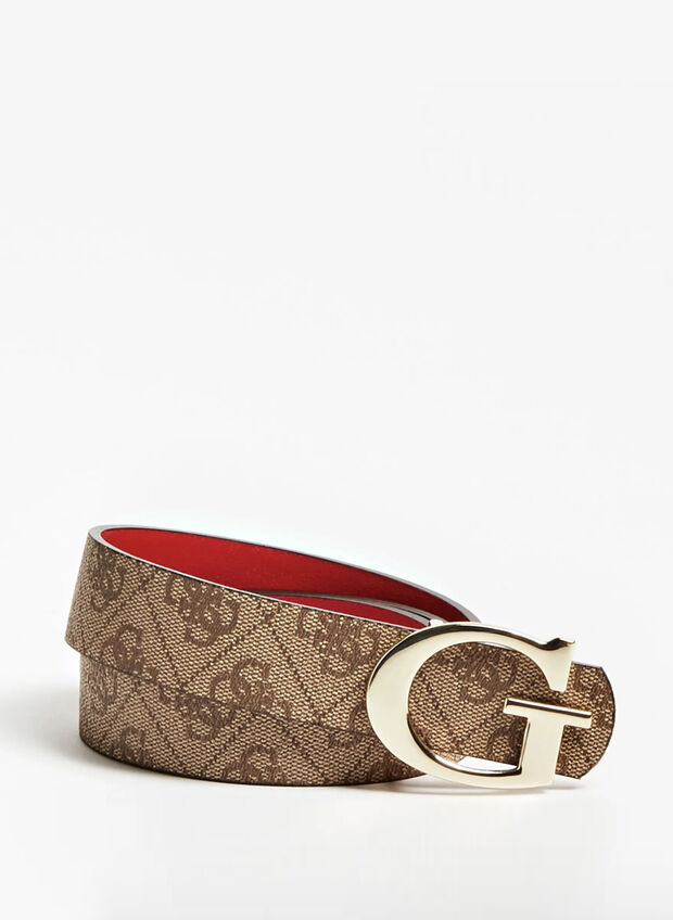 CINTURA ALBY 4G LOGO, BROWN, large