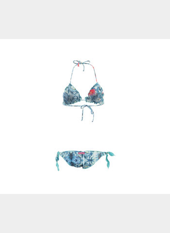 BIKINI TRIS DONNA, VERDEACQUASIMMETRICO, small