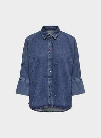 CAMICIA GRACE PIETRE, MEDIUM BLUE DENIM, small