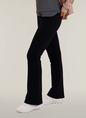 LEGGINGS FLARE IN FELPA ELASTICIZZATA, N BLK, small