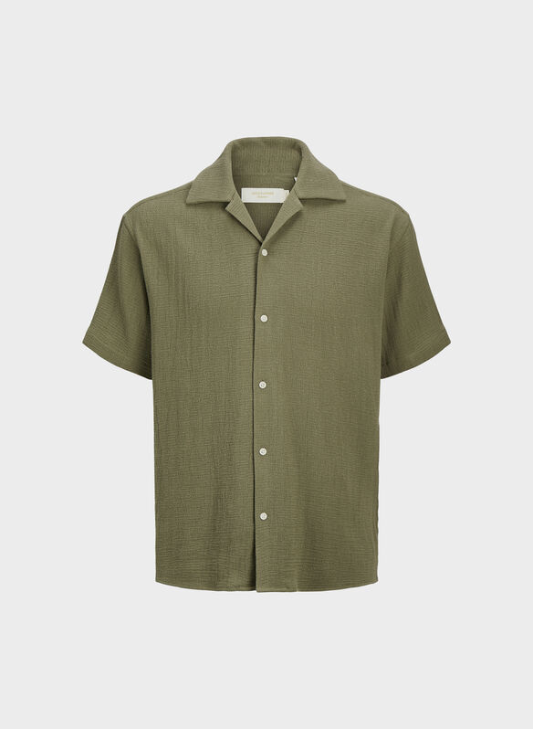 CAMICIA HAWAIANO RELAXED FIT, DUSTY GREEN, medium