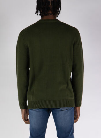 MAGLIONE COTONE GIROCOLLO, W485 OLIVE, small