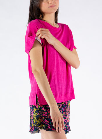 T-SHIRT FIAMMATA IN LINO, , small