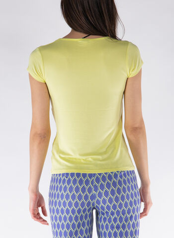 T-SHIRT IN VISCOSA COLLO A V, 52 LIMONE, small