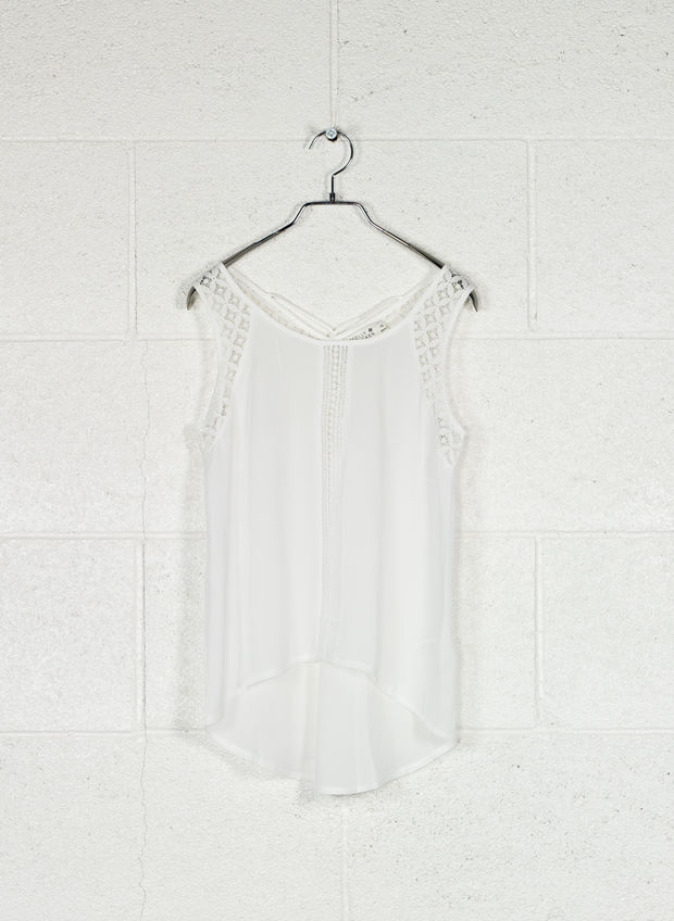 TOP SPALLINE  INSERTO MACRAME, OFFWHT, large