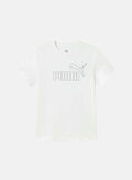 T-SHIRT RHINESTONE LOGO CON STRASS RAGAZZA, 02 WHT, thumb