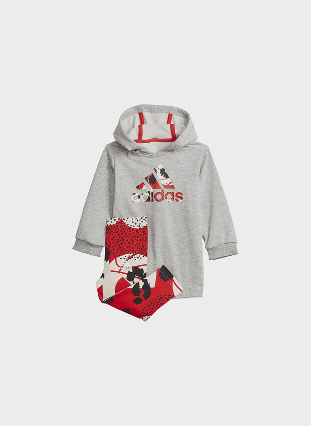 ADIDAS TUTA DRESS BIMBA Grigio, Rosso | Sport85