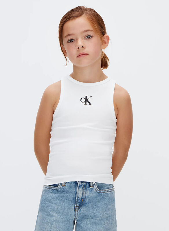 CANOTTA LOGO RAGAZZA, YAF WHT, medium