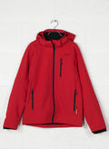 GIACCA IN SOFTSHELL CON CAPPUCCIO STACCABILE, 55BE RED, thumb