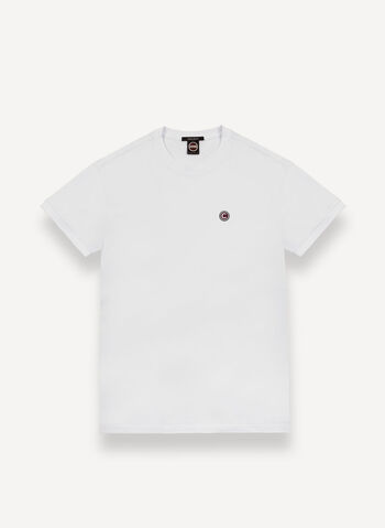T-SHIRT IN PIQU&Eacute; DI COTONE, 01 WHT, small