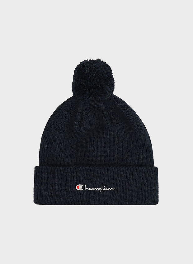 CAPPELLO IN MAGLIA CON PONPON JUNIOR, , large