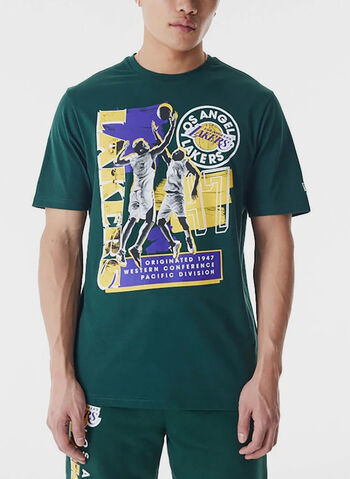 T-SHIRT LA LAKERS NBA PLAYER GRAPHIC, GREEN, small