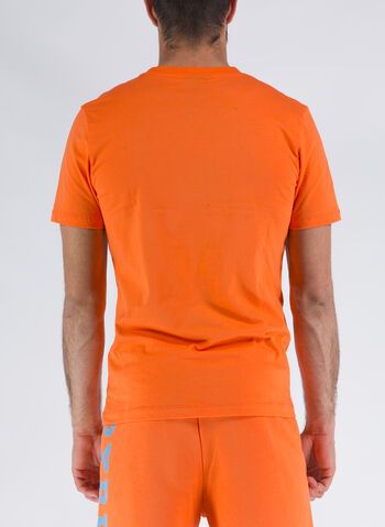 T-SHIRT CON LOGO, ORANGE, small