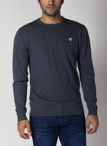 MAGLIONE GIRO BASIC RASATO, DWHT ANTR, small