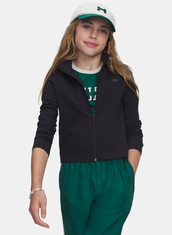 FELPA MOTION FULL ZIP RAGAZZA, 0001 BLK, medium
