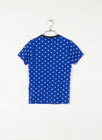 T-SHIRT LOGO ALL OVER AMERICAN CLASSIC RAGAZZO, BL001 NVY, small