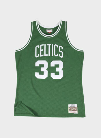 CANOTTA SWINGMAN JERSEY BOSTON CELTICS ROAD 1985-86 LARRY BIRD, KELLY GREEN, small