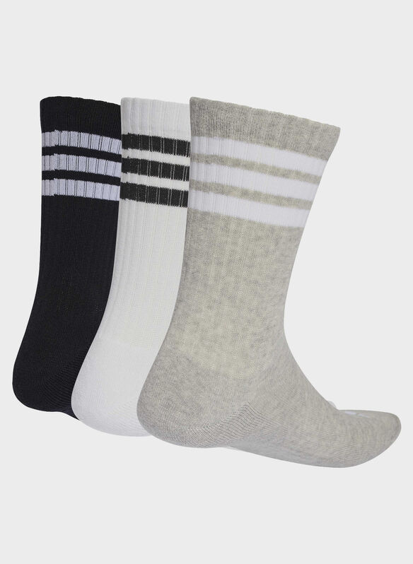 CALZA CUSHIONED SPORTSWEAR 3-STRIPES 3 PAIA, - GREYWHTBLK, medium