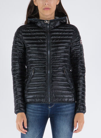 PIUMINO LEGGERO CON CAPPUCCIO, 99 BLK, small