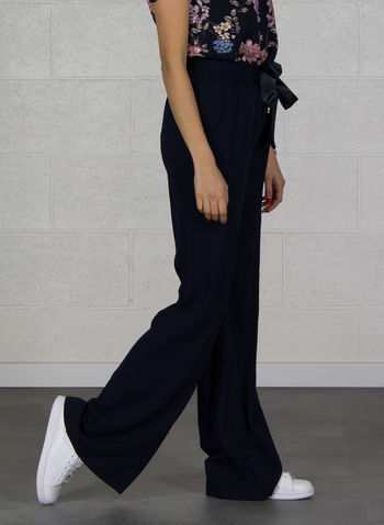 PANTALONE PALAZZO, BLU, small