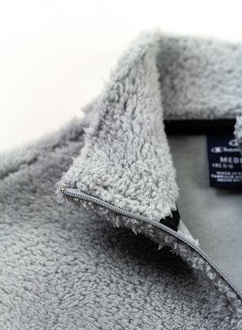 PILE TEDDY 1/2 ZIP TRICOLOR RAGAZZO, KK001BLKGREY, small